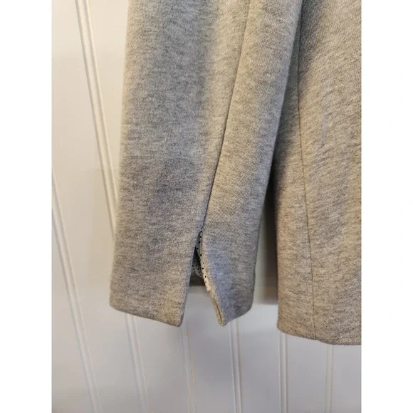 NEW Gibson Women Heather Grey Jersey Knit Blazer Size L Office Work Career Cozy - Picture 5 of 11